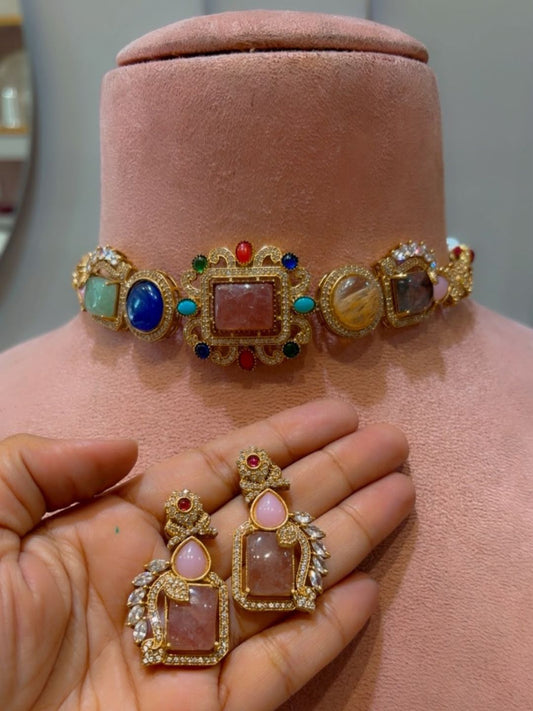 Ishhaara Multigem Heritage Necklace