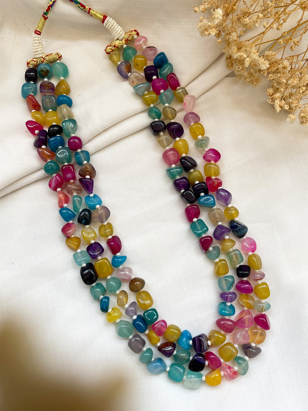 Ishhaara Navarathna Beads Necklace