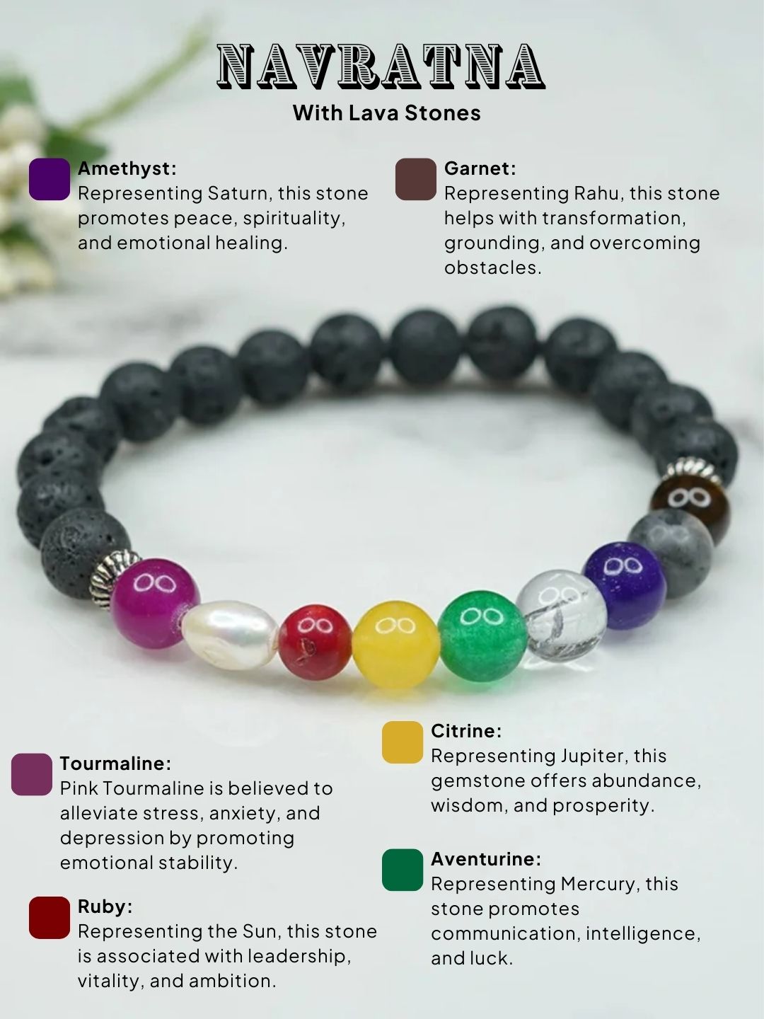 Ishhaara Navratna With Lava Stones