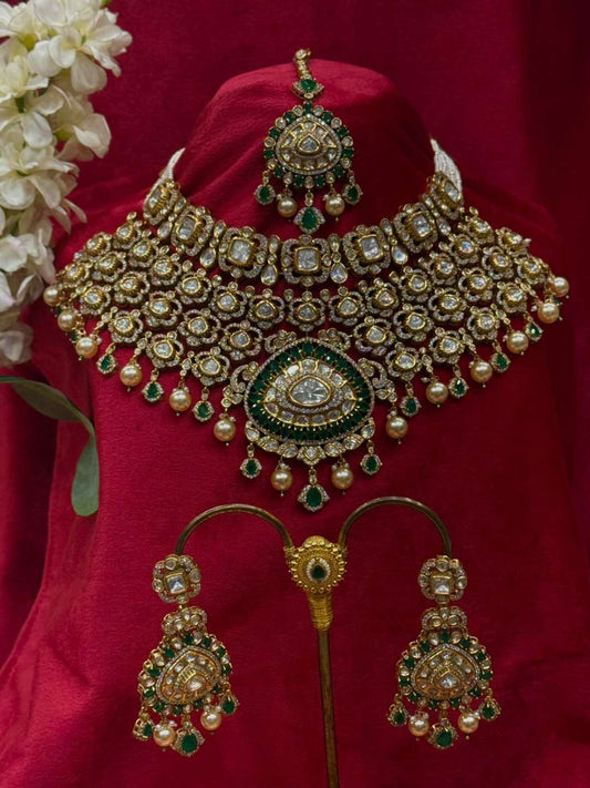 Ishhaara Nayab Polki Kundan Studded Bridal Set