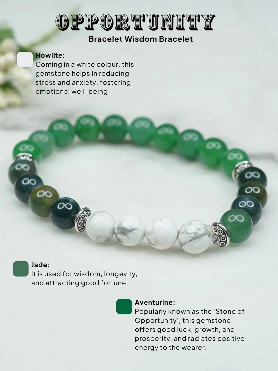 Ishhaara Opportunity Bracelet Green Aventurine