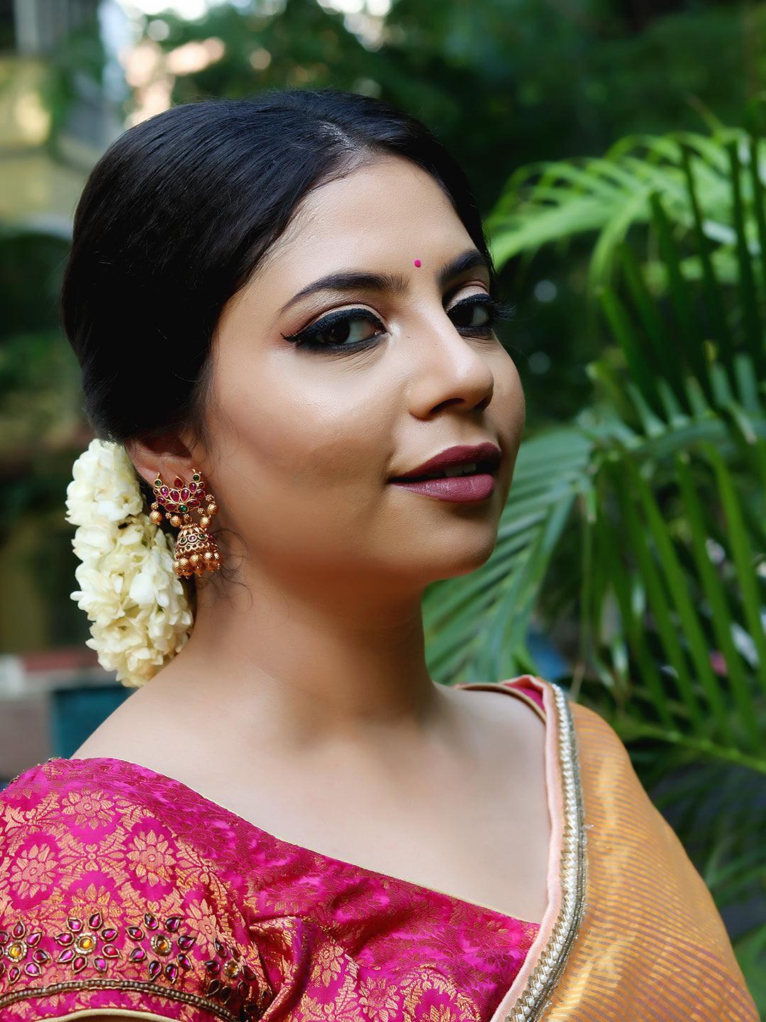Ishhaara Original Kempu Moon Designer Jhumka