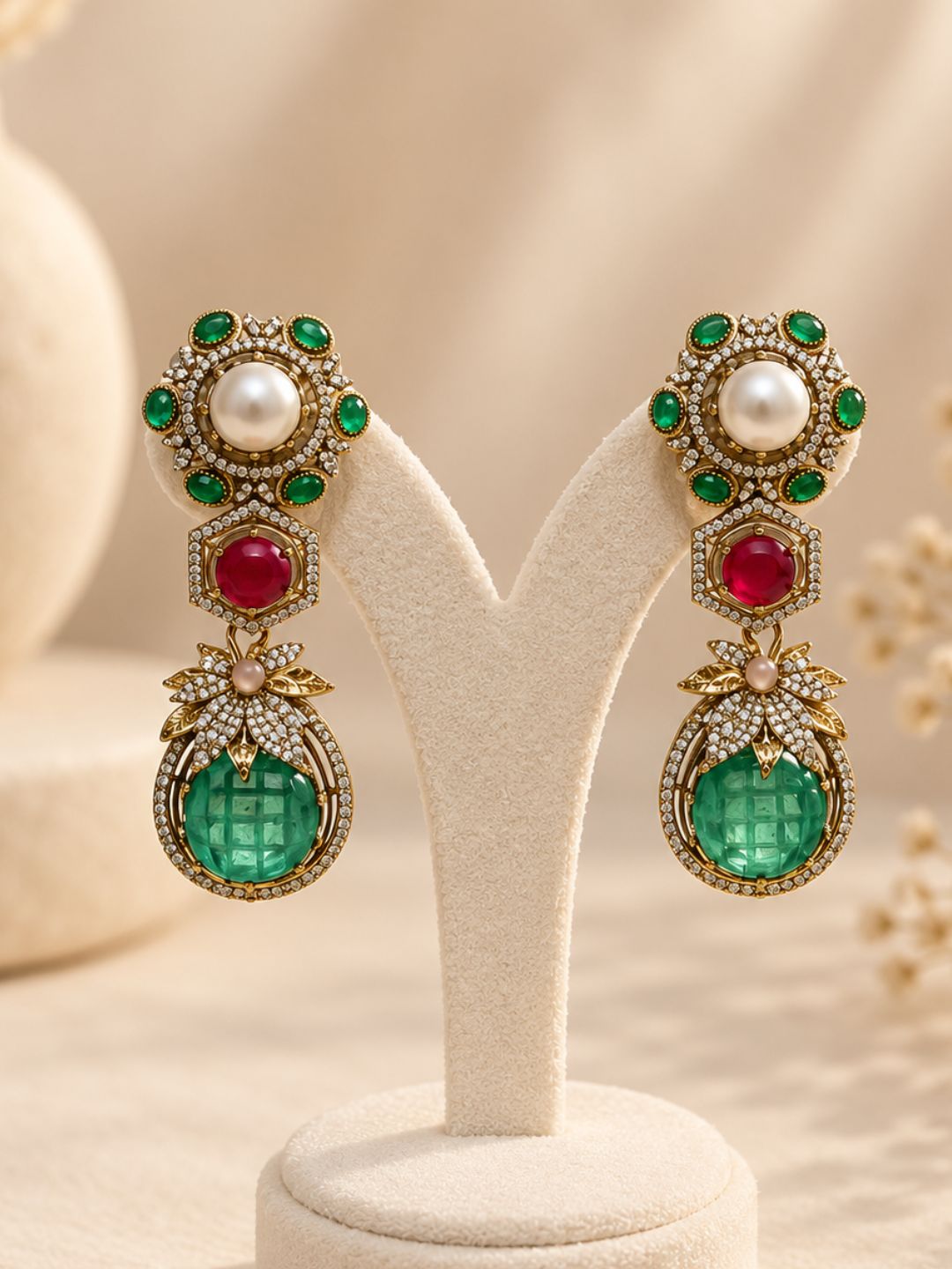 Ishhaara Ornate Pearl Earrings
