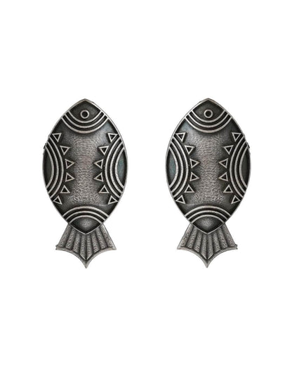 Ishhaara Oxidized Matsya Earring