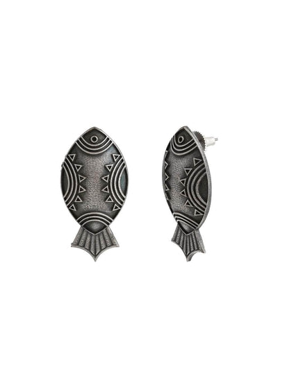 Ishhaara Oxidized Matsya Earring