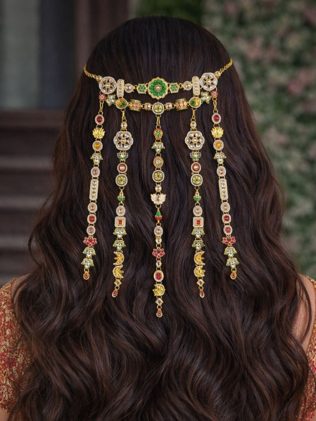 Ishhaara Pachi Kundan Studded Hair Accessories