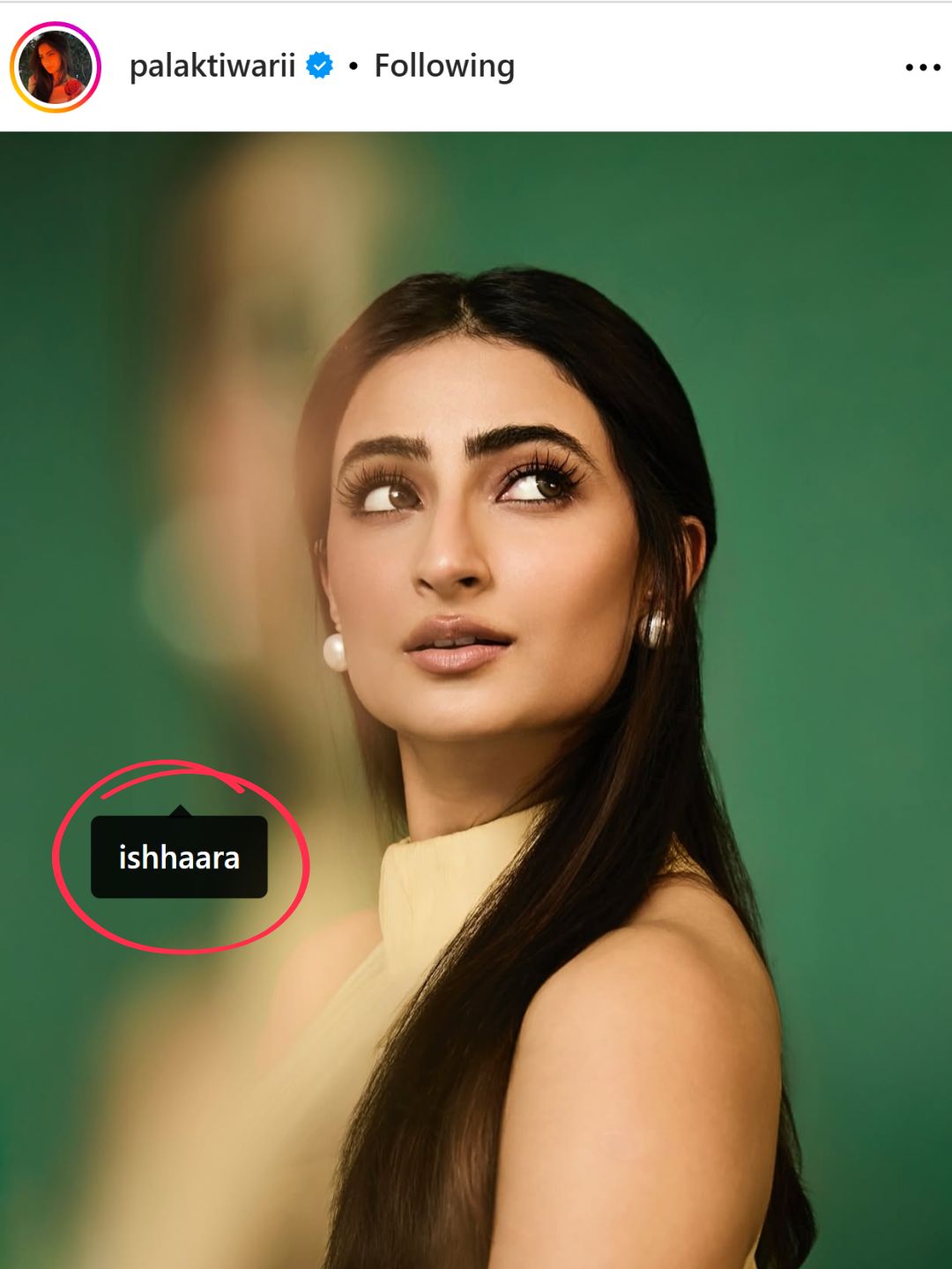 Ishhaara Palak Tiwari In White Pearl Statement Studs