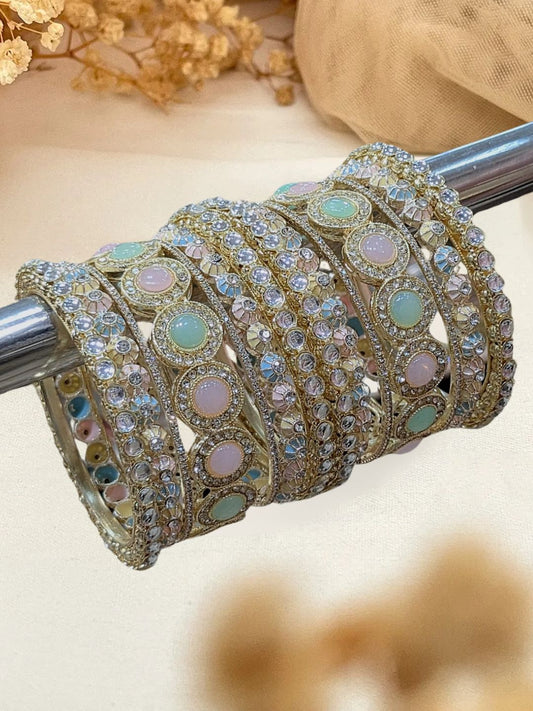 Ishhaara Pastel Ad Stone Studded Chooda