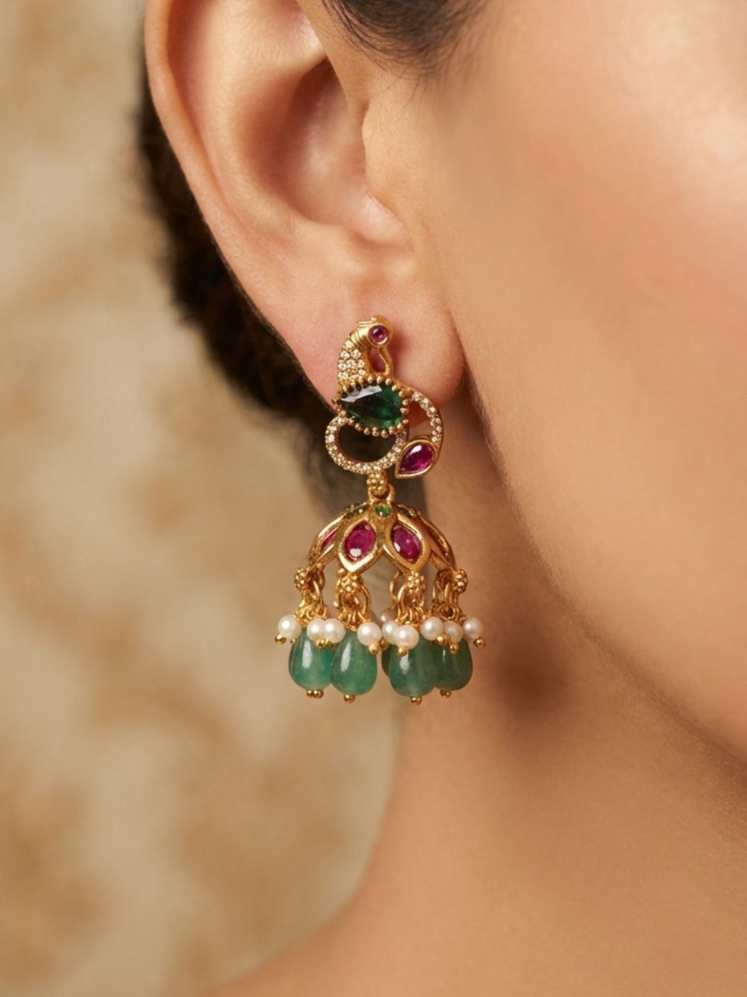 Ishhaara Peacock Jhumkha