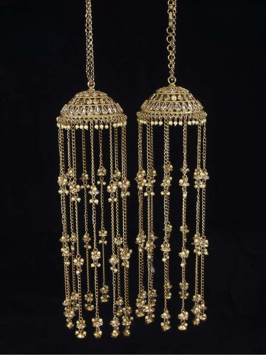 Ishhaara Pearl And Ghoongro Studded Bridal Kaleera