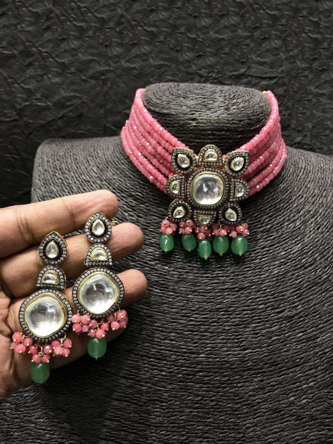 Ishhaara Bride 1 In Semi Precious Centre Stone Choker Set