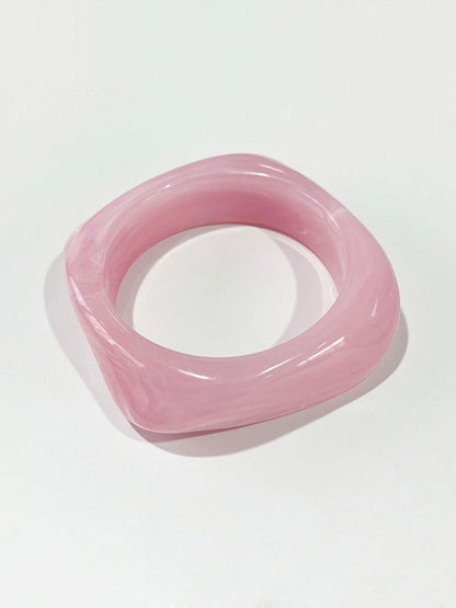 Ishhaara Pink Fashionable And Bold Marble Pattern Acrylic Bracelet