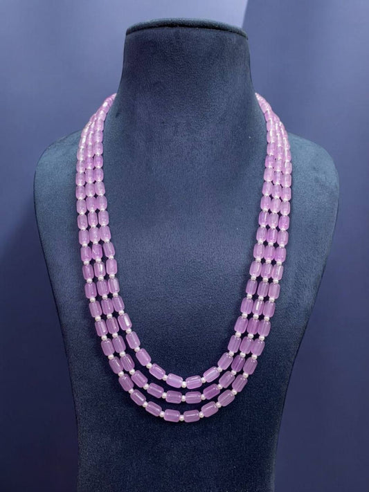 Ishhaara Pink Layered Traditional Dulha Moti Mala