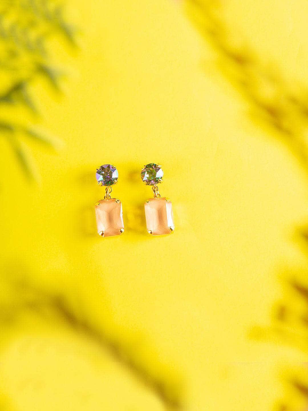 Ishhaara Shweta Tripathi Sharma In Irridescent Square Drop Earrings