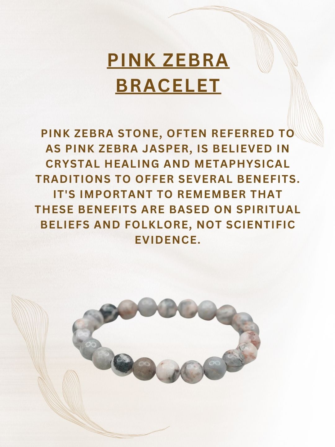 Ishhaara Pink Zebra Bracelet