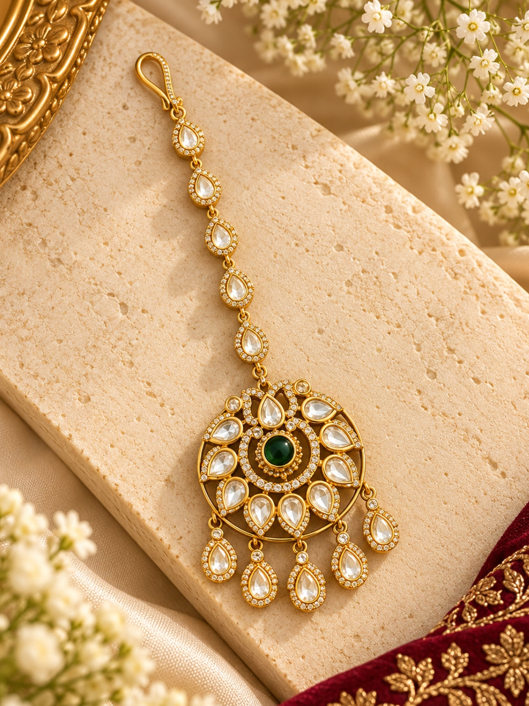 Ishhaara Polki Designer Maangtikka