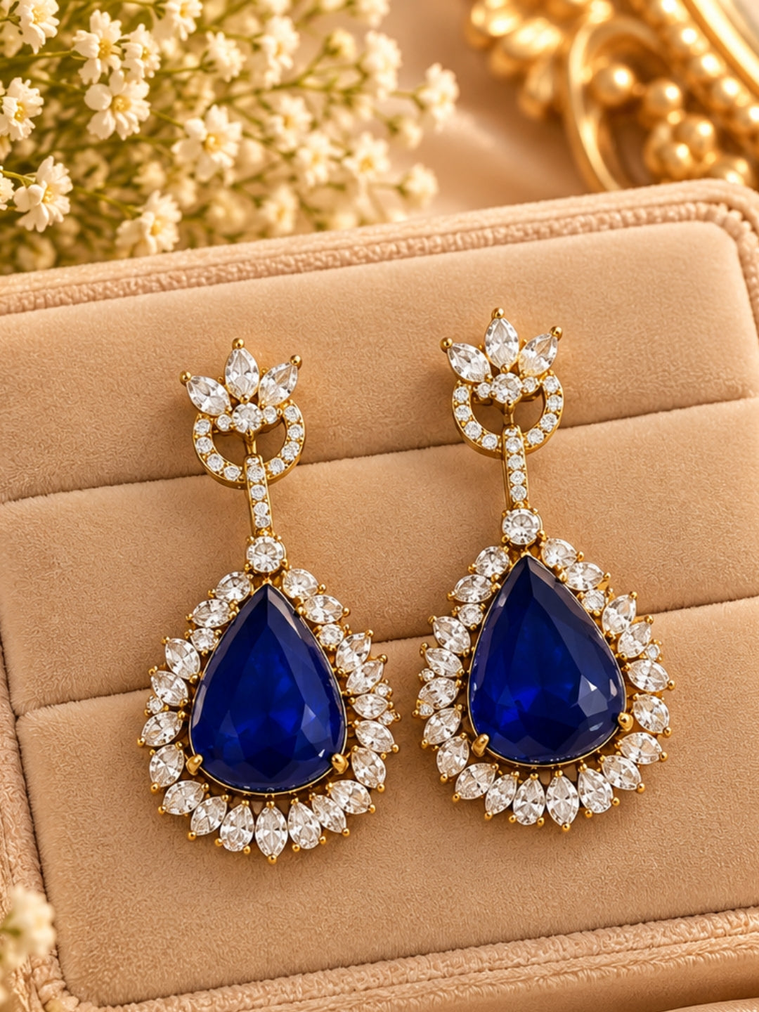Ishhaara Polki Drop Earrings