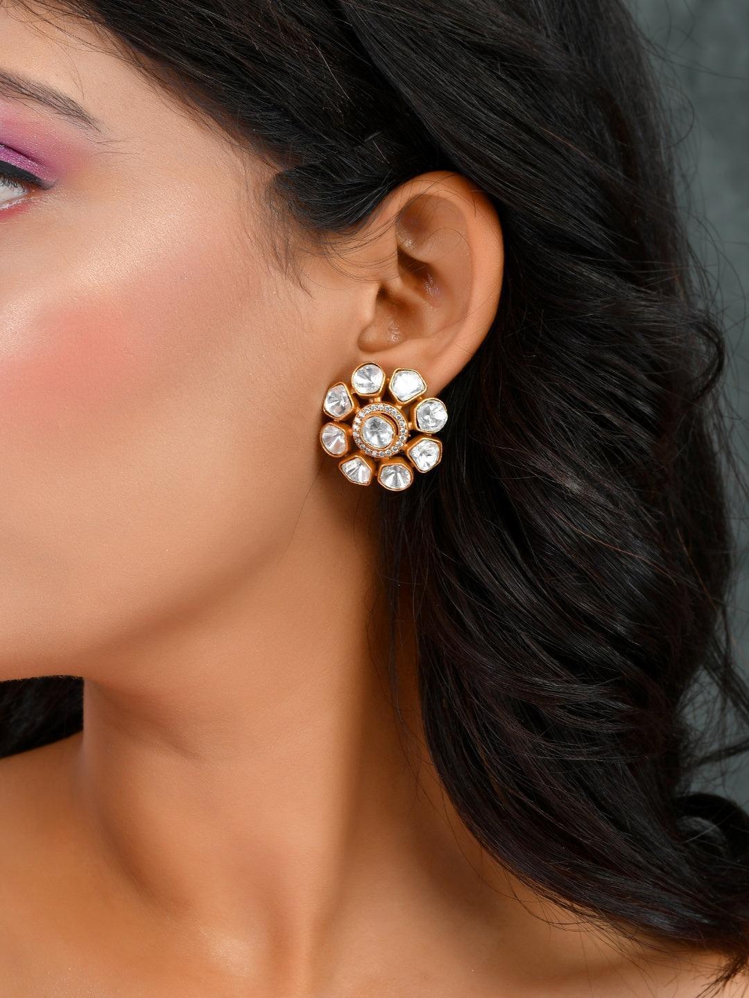 Ishhaara Polki Kundan Studs
