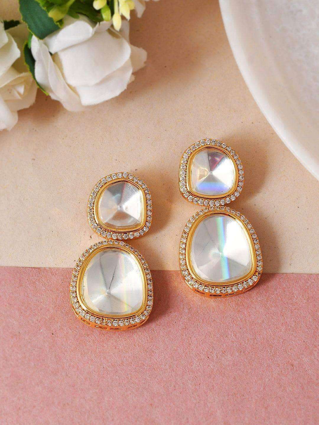 Ishhaara Polki Stone Ad Earring