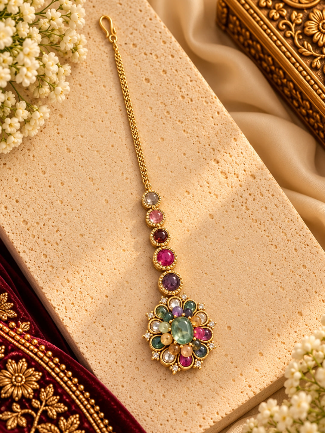 Ishhaara Precious Stone Studed Maang Tikka