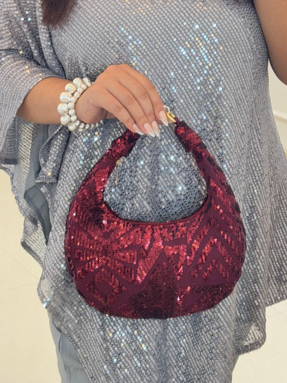 Ishhaara Red Moon Bags In Designer Fabric