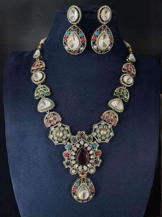 Ishhaara Ruby Polki Kundan Long Necklace