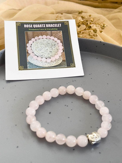 Ishhaara Rose Quartz Gemstone Bracelet