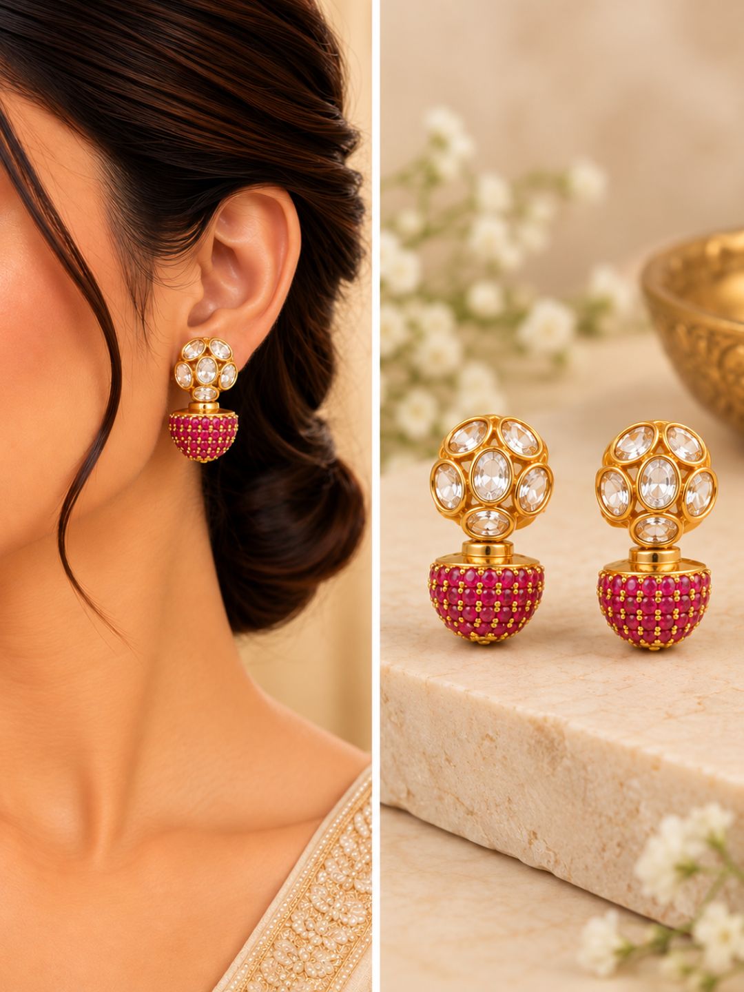 Ishhaara Ruby Earrings
