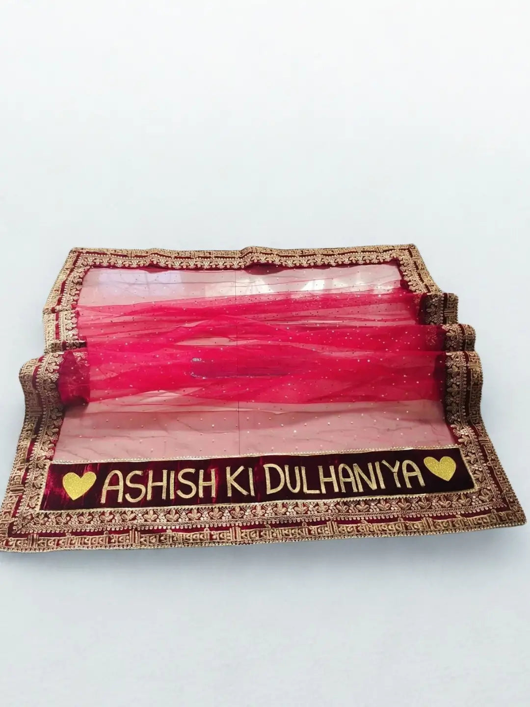Ishhaara Sada Saubhagyavati Bhava Bridal Entry Name Dupatta