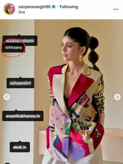 Ishhaara Sanjana Sanghi In Triple Layer Twisted Hoop Earrings