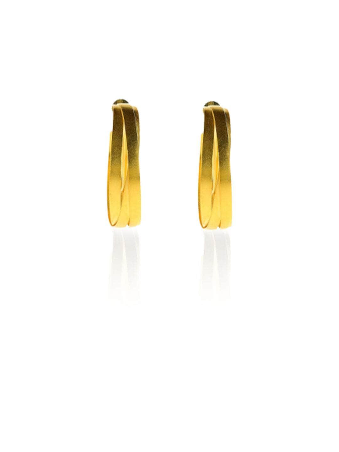 Ishhaara Sanjana Sanghi In Triple Layer Twisted Hoop Earrings