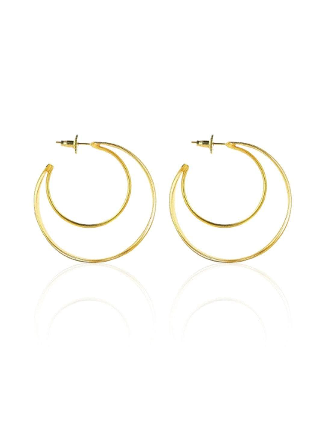 Ishhaara Sanjana Sanghi In Triple Layer Twisted Hoop Earrings