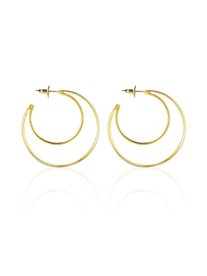 Ishhaara Sanjana Sanghi In Triple Layer Twisted Hoop Earrings