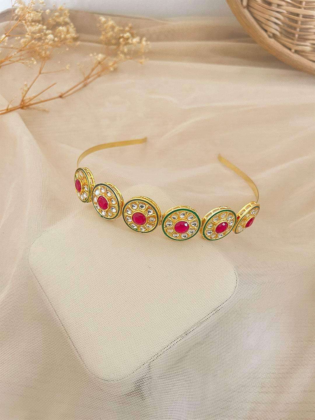 Ishhaara Self Design Kundan Studded Hairband