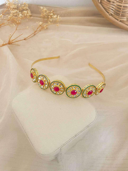 Ishhaara Self Design Kundan Studded Hairband