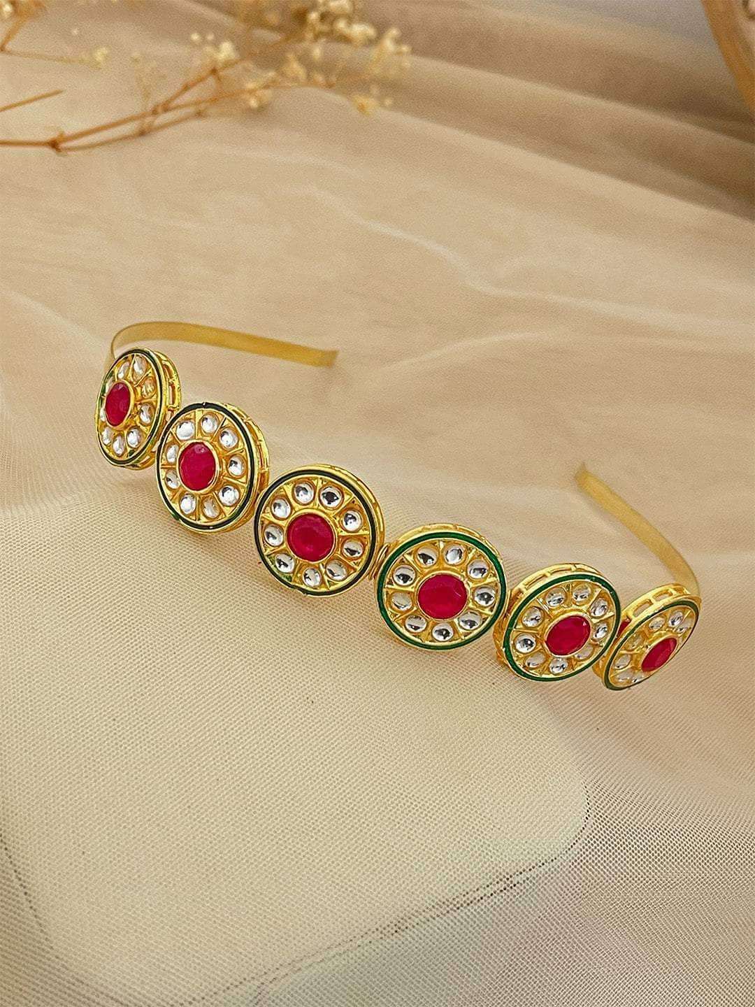 Ishhaara Self Design Kundan Studded Hairband