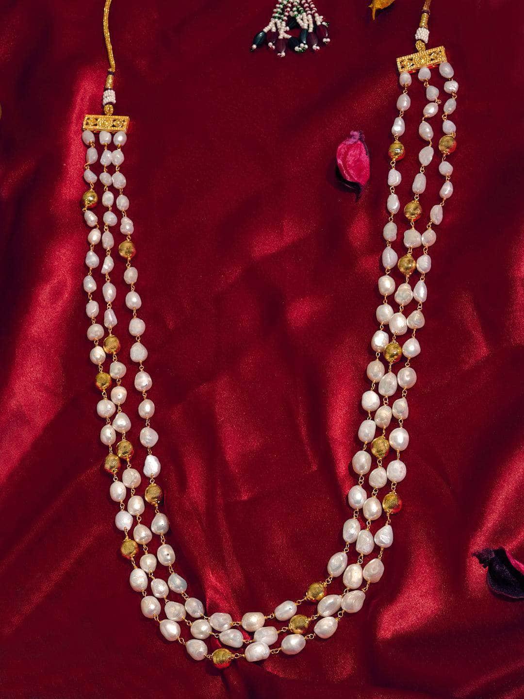 Ishhaara Shell Pearl Triple Layered Haar
