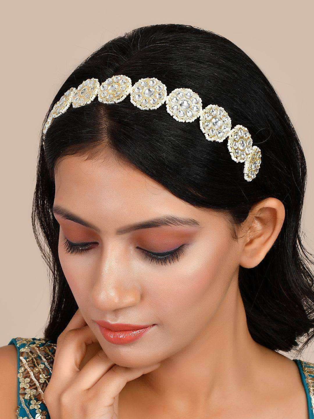 Ishhaara Shikha Sharma In Floral Kundan Studded Hair Band