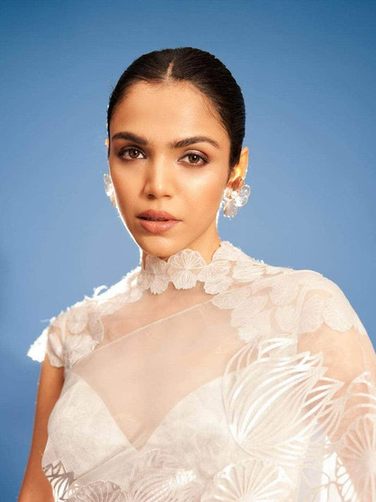 Ishhaara Shriya Pilgaonkar In Camellia Brushed Finish Stud Earrings