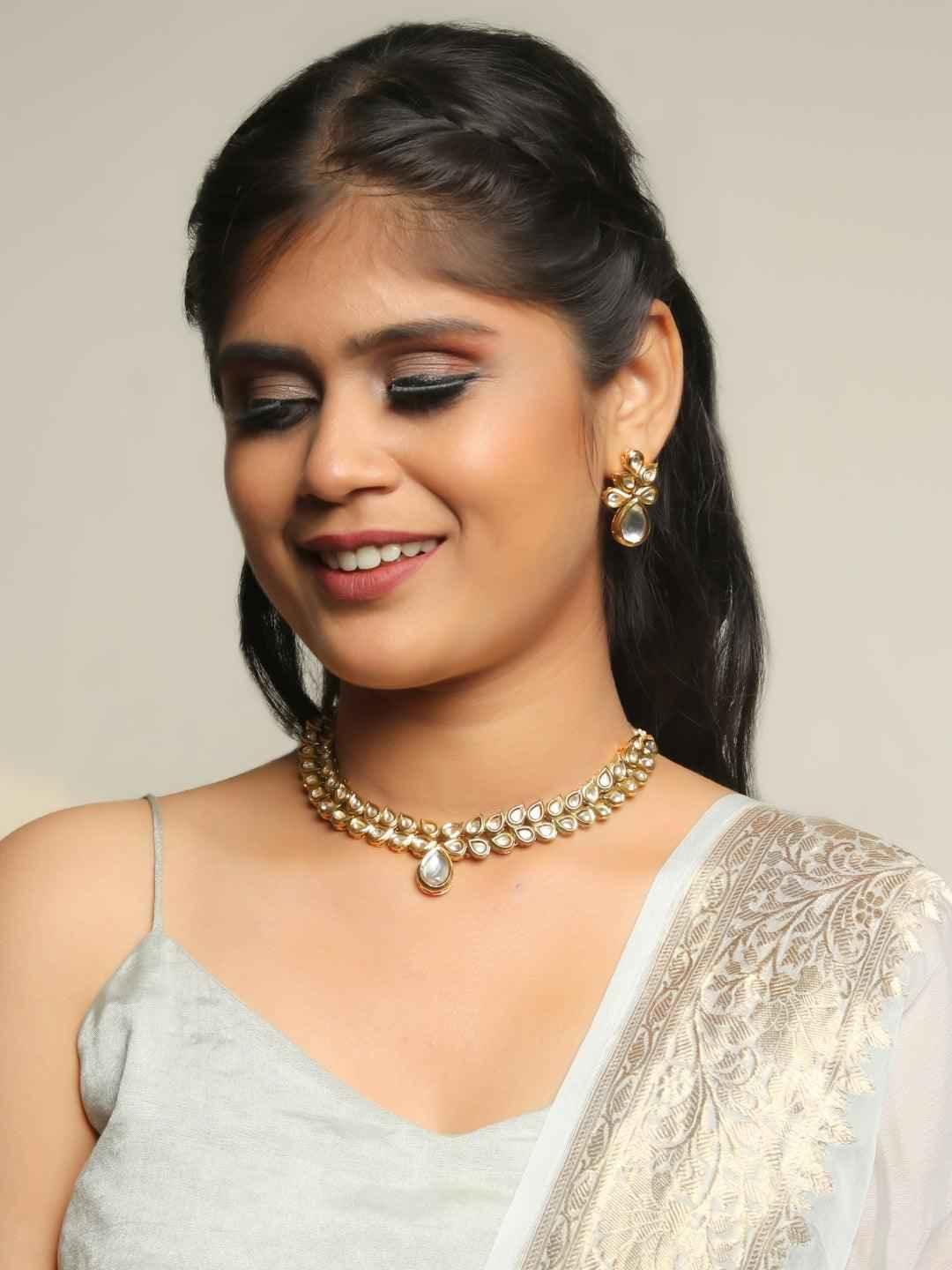 Ishhaara Simple Kundan Necklace Set