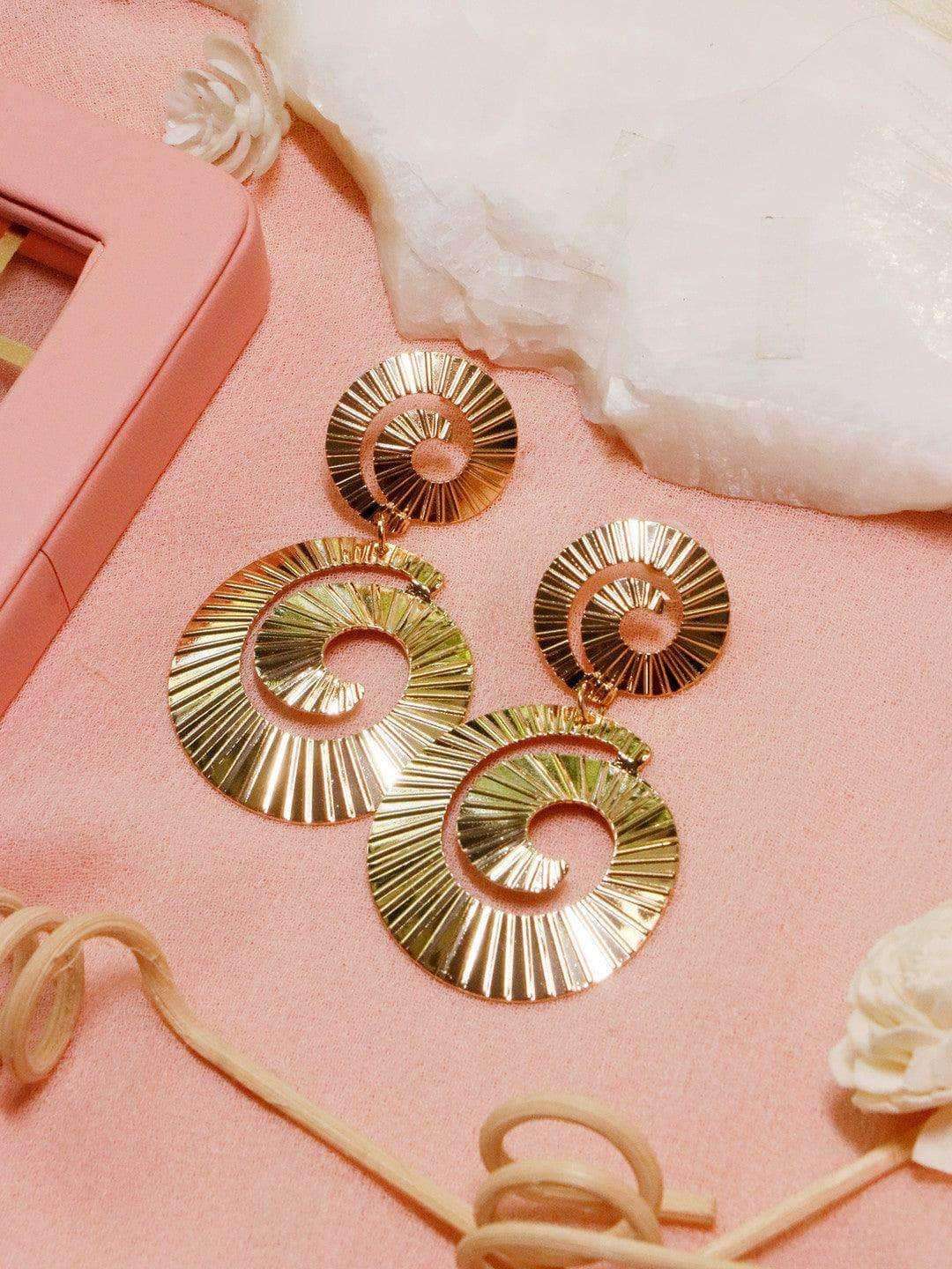 Ishhaara Spiral Striped Earrings
