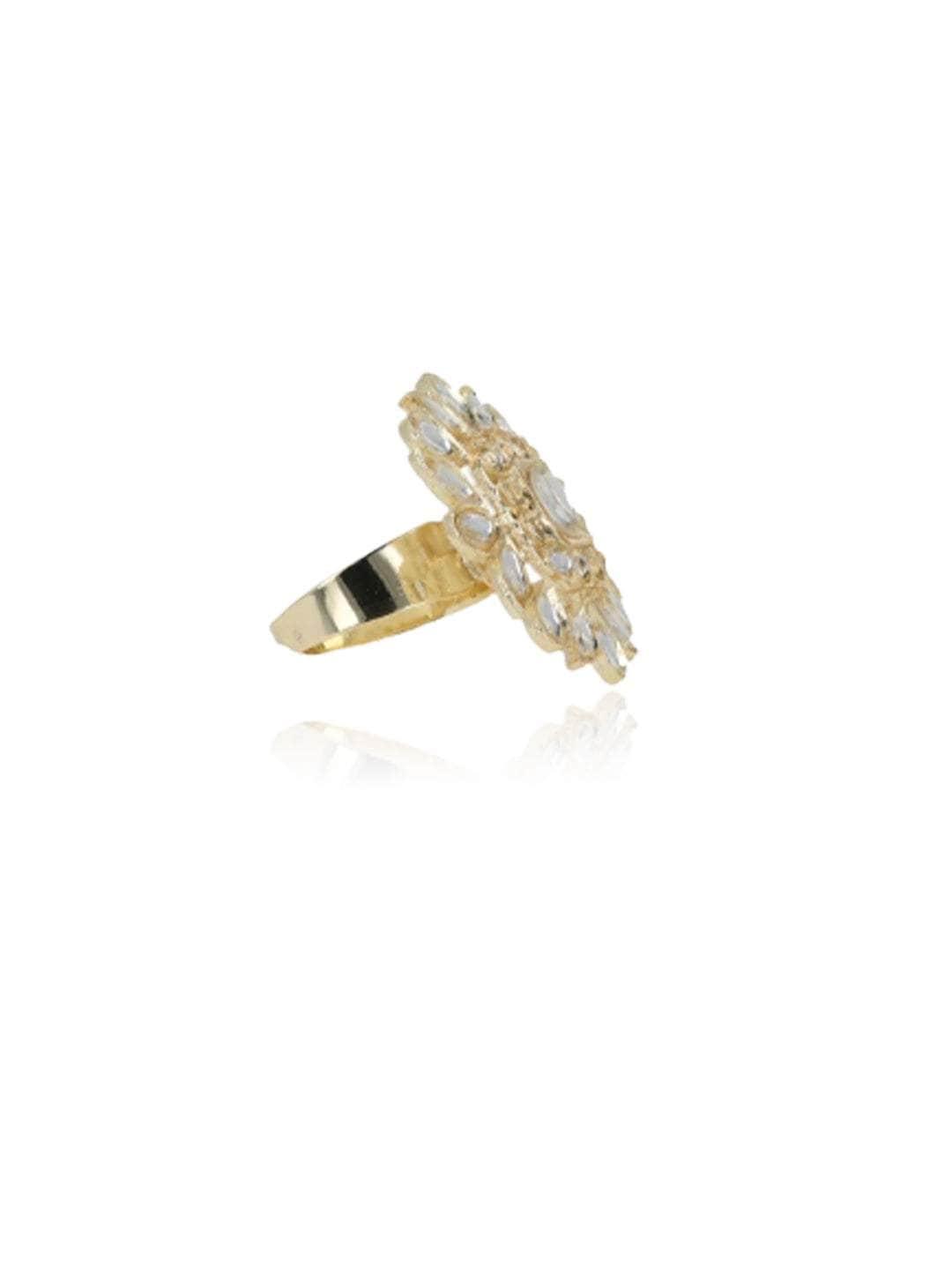 Ishhaara Square Dabi Kundan Ring