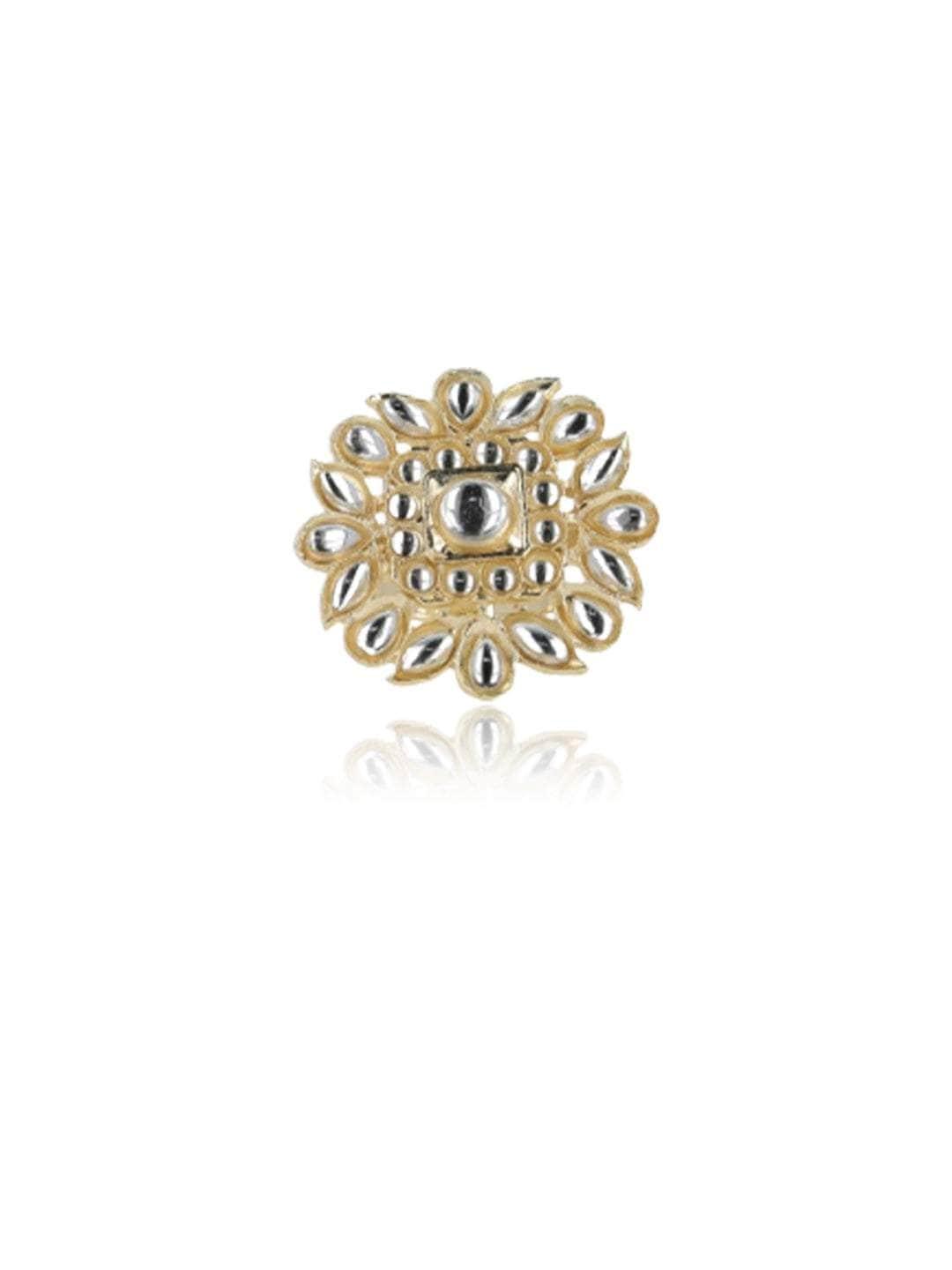 Ishhaara Square Dabi Kundan Ring