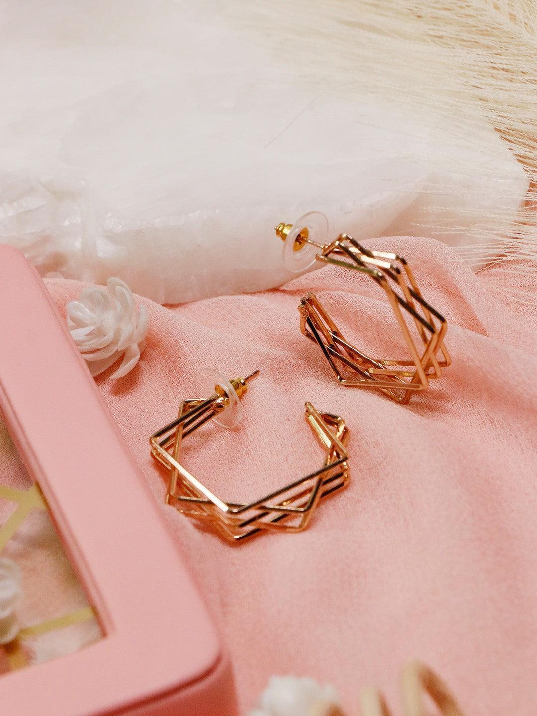 Ishhaara Square Hoop Earrings
