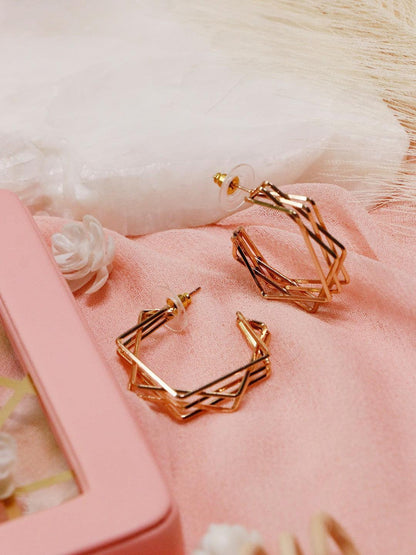 Ishhaara Square Hoop Earrings