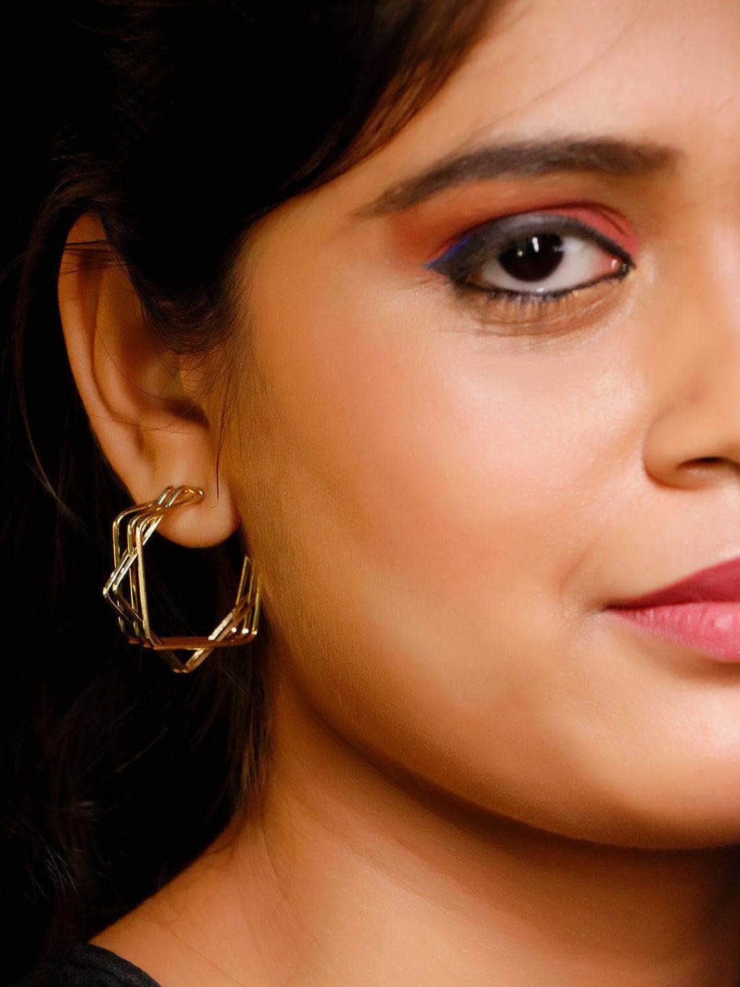 Ishhaara Square Hoop Earrings