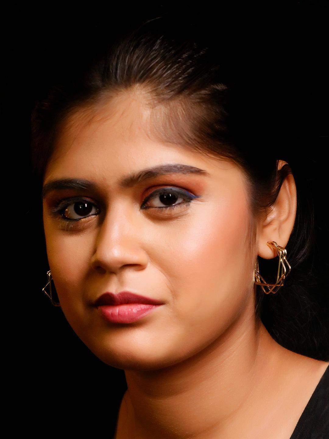 Ishhaara Square Hoop Earrings