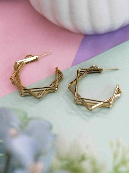 Ishhaara Square Hoop Earrings
