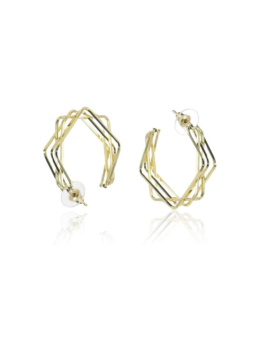 Ishhaara Square Hoop Earrings