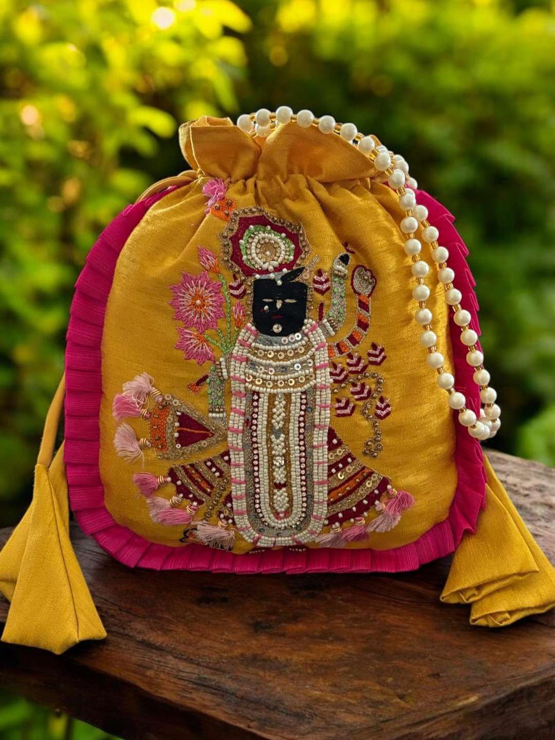 Ishhaara Sreenathji Designer Hand Embroidery Potli Bag